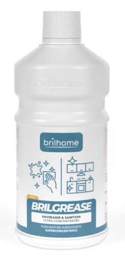 BRILGREASE | Dégraissant et assainissant ultraconcentré 750 ml | Lemon